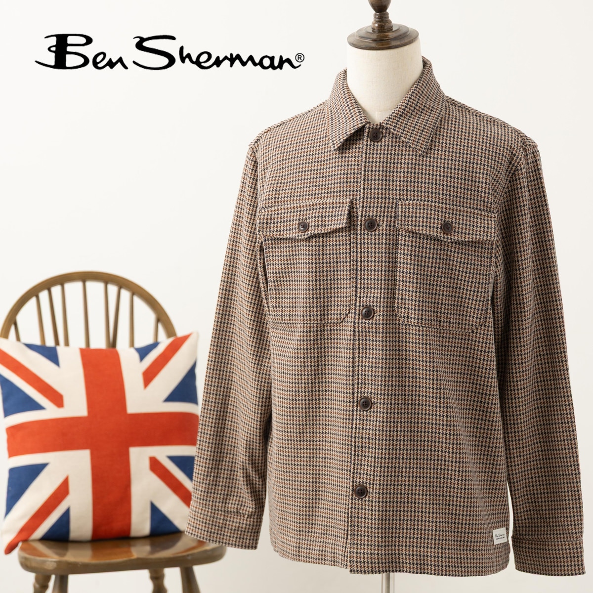 Ben Sherman �٥󥷥㡼�ޥ� �����å����㥱�å� ������㥱�å� �饤�ȥ֥饦�� �ϥ���ɥȥ�����