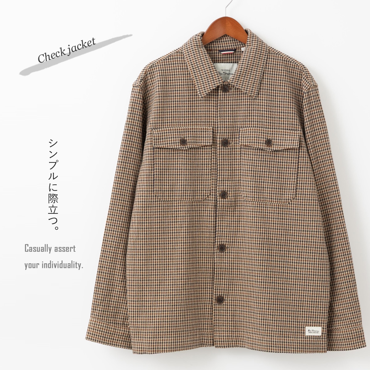 Ben Sherman �٥󥷥㡼�ޥ� �����å����㥱�å� ������㥱�å� �饤�ȥ֥饦�� �ϥ���ɥȥ�����