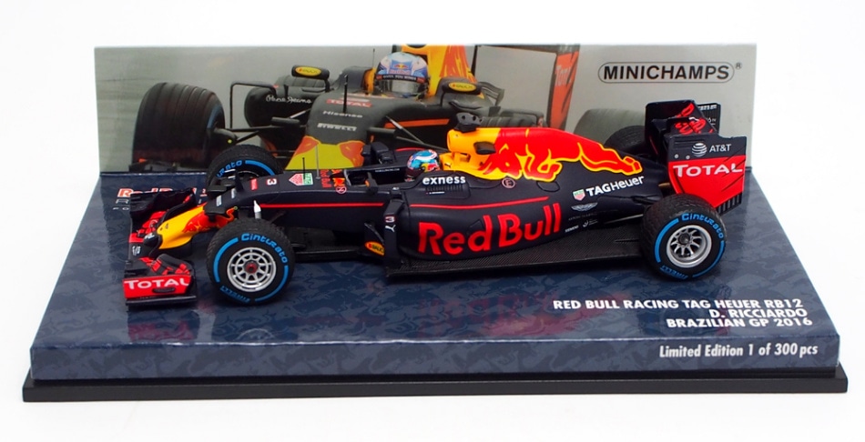 ミニチャンプス 1/43 レッドブル レーシング タグホイヤー RB12 ダニエル リカルド 2016年 ブラジルGP