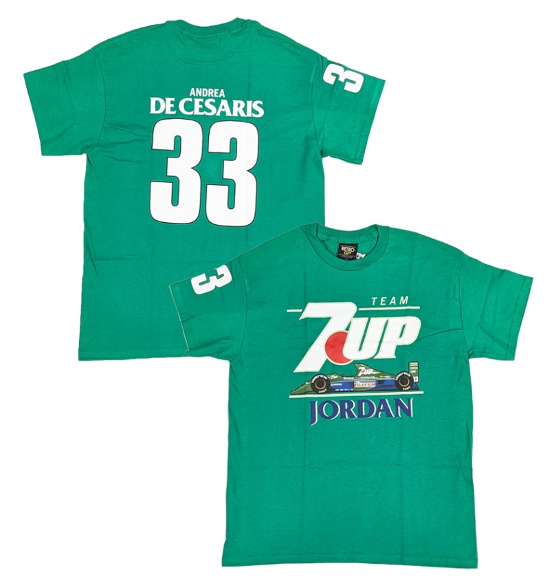 ジョーダン グランプリ 7up チーム #33 アンドレア デ チェザリス Tシャツ