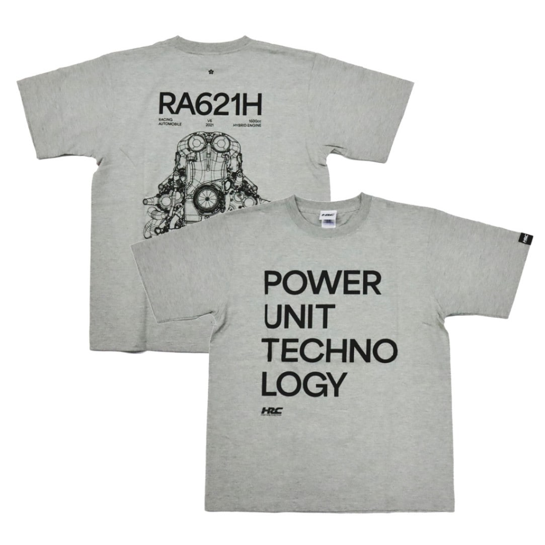 ホンダ HRC F1 パワーユニット テクノロジー Tシャツ グレー