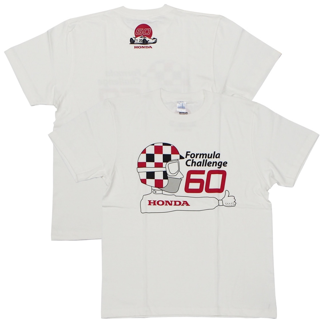 ホンダ F1参戦 60周年 記念 フォーミュラ チャレンジ ドライバー Tシャツ タイプC アイボリー