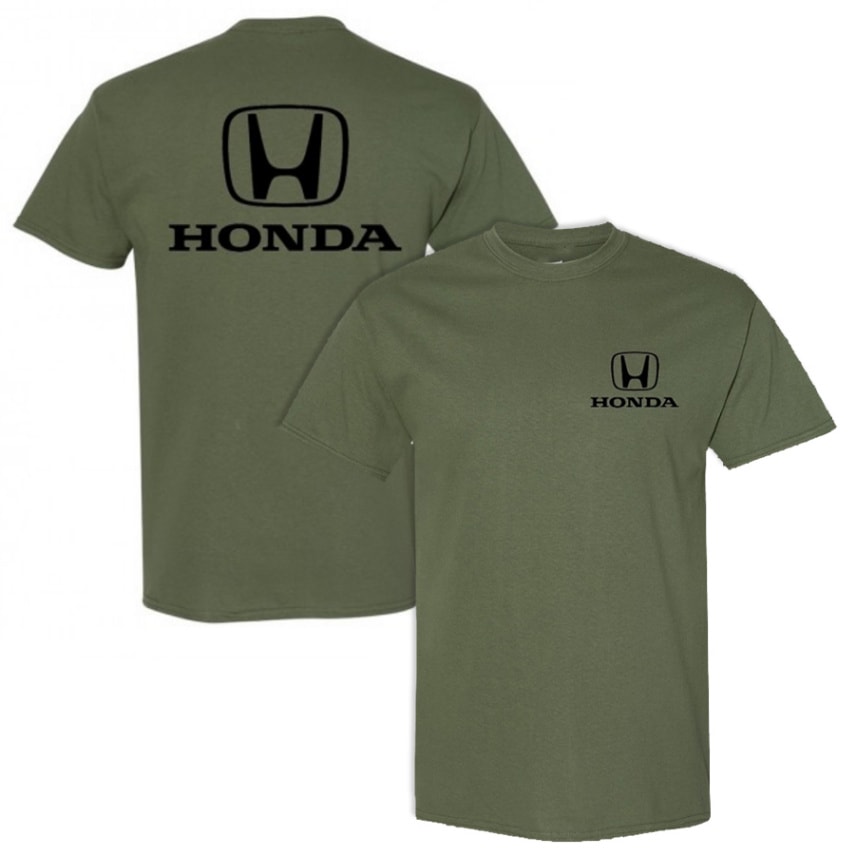 US限定 HONDA クラシックロゴ Tシャツ ミリタリーグリーン