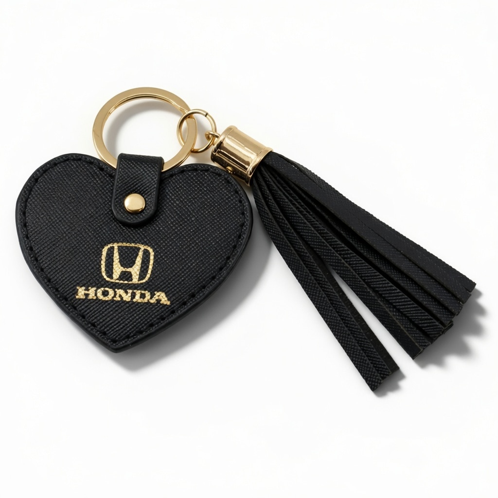 US限定 ホンダ HONDA ハート タッセル キーリング ブラック