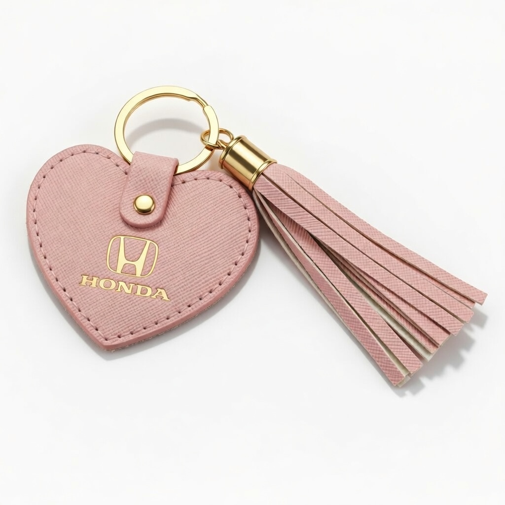 US限定 ホンダ HONDA ハート タッセル キーリング ピンク