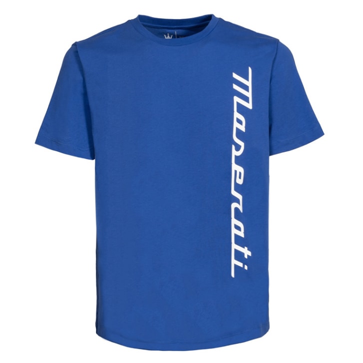 マセラティ ラバー プリント Tシャツ ブルー