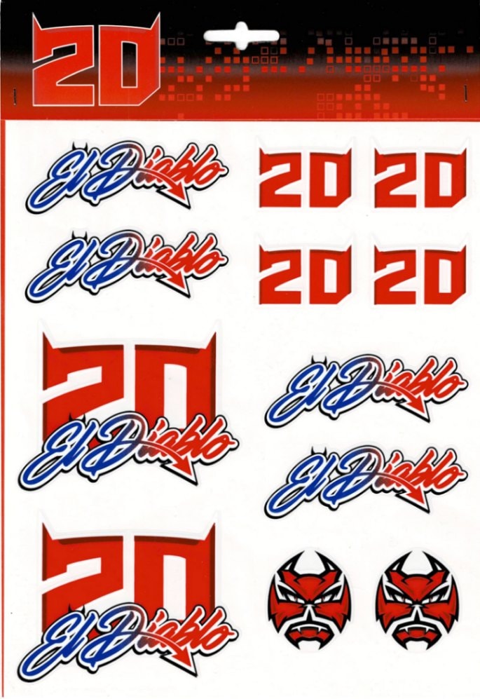 ファビオ クアルタラロ #20 エル・ディアブロ マルチカラー ステッカーセット