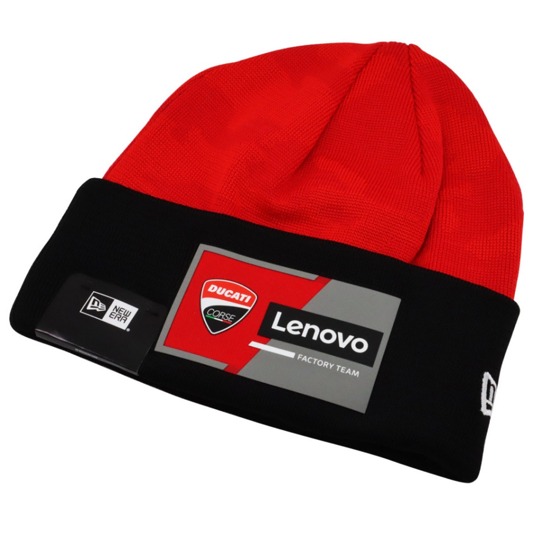 2024 ドゥカティ レノボ チーム DUCATI NewEra レッドカモ カフ ビーニー