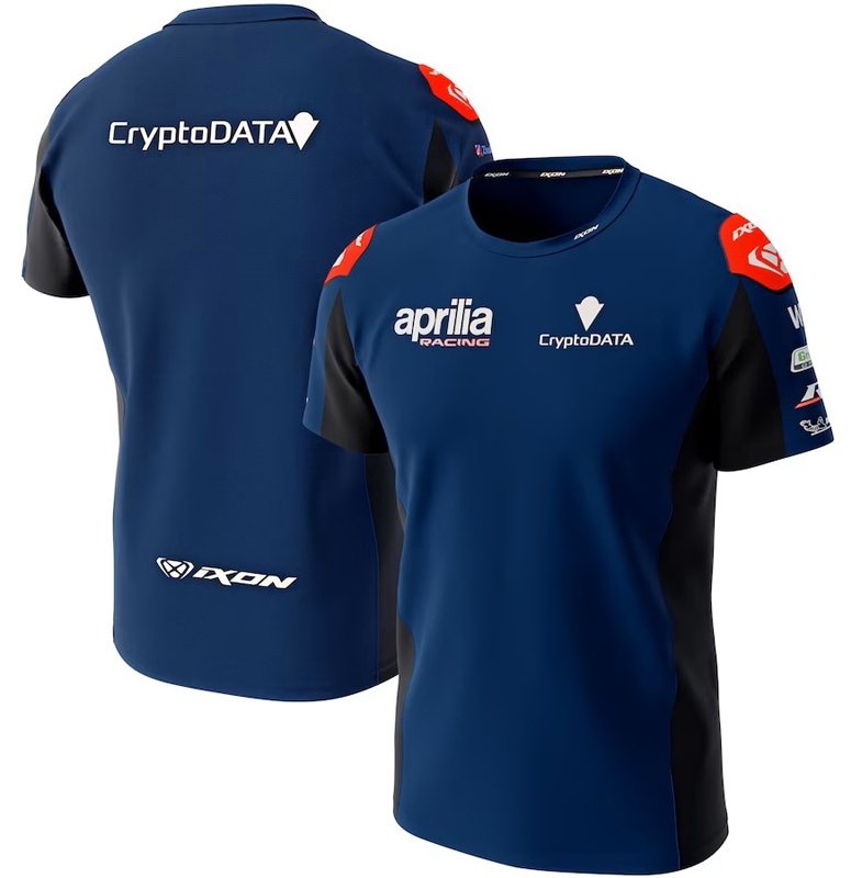 2023 CryptoDATA アプリリア RNF レーシング チーム レプリカ Tシャツ