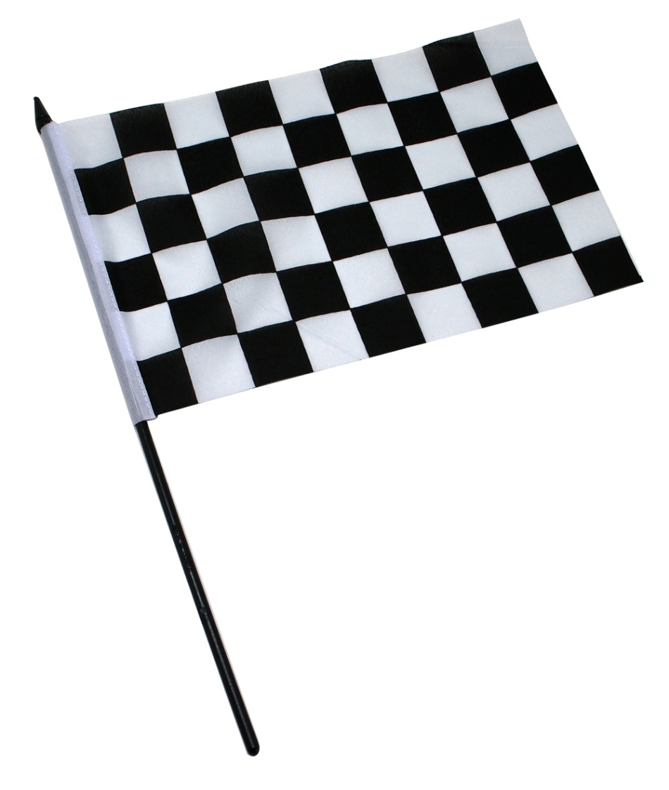 応援用 ハンディーフラッグ チェッカー 15cm×22.5cm