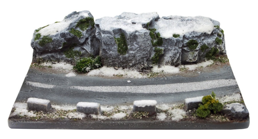 リアルプロダクト 1/43スケール ジオラマ D33GS Grey rocks covered with snow