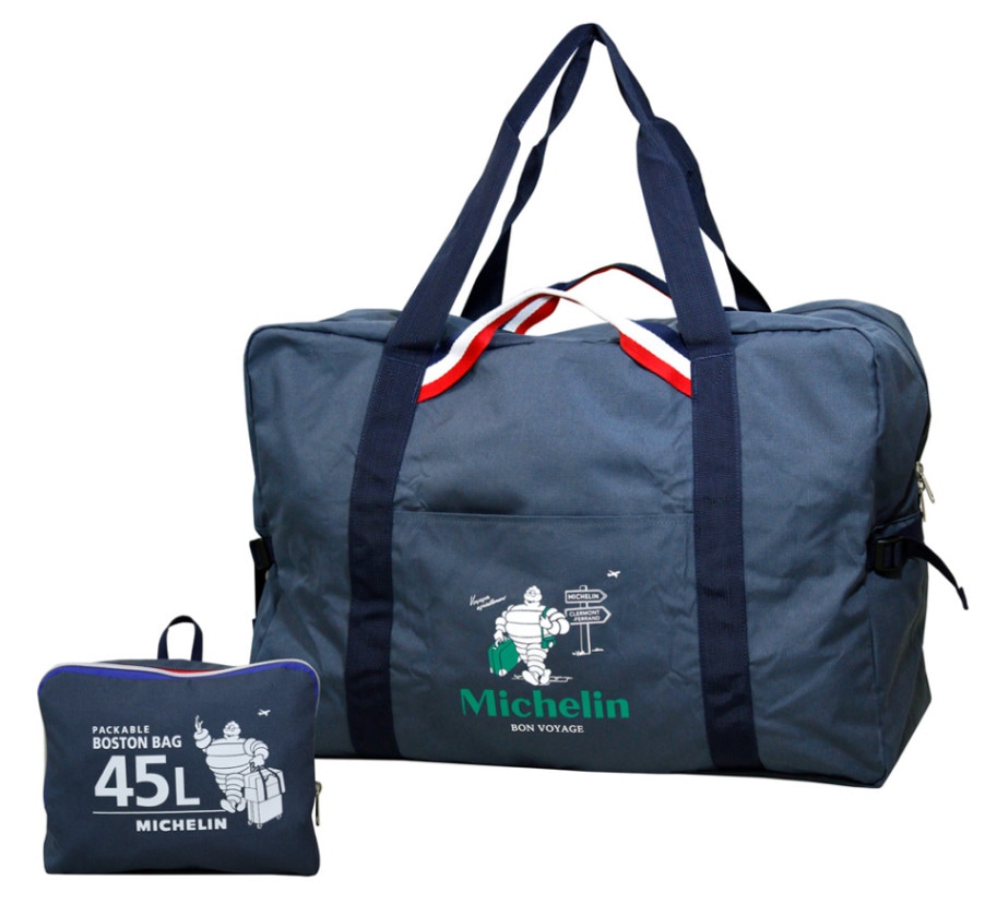 【2月10日入荷予定 入荷次第発送】ミシュラン Michelin パッカブル ボストン バッグ 45L ネイビー