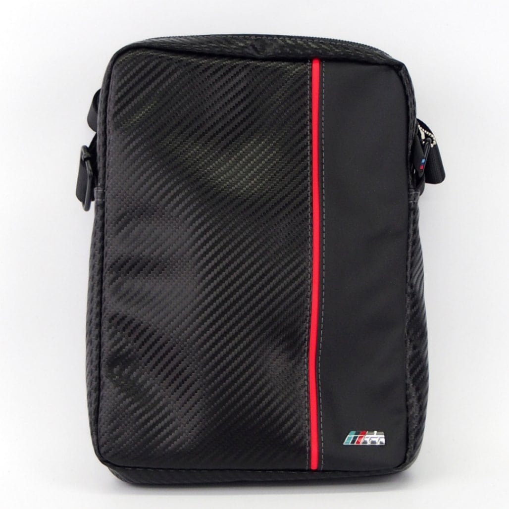 BMW M コレクション レザー タブレット バッグ カーボン レッド ライン