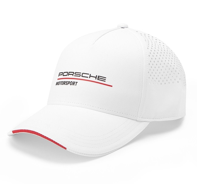 ポルシェ モータースポーツ ロゴ メッシュ ベースボール キャップ ホワイト