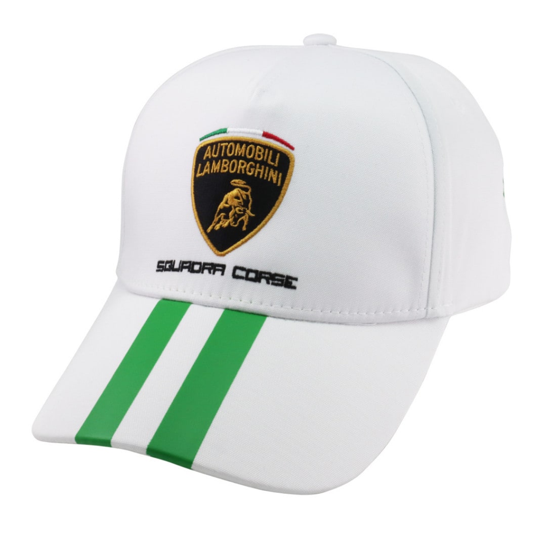 ランボルギーニ SC23 ベースボール キャップ ホワイト グリーンライン