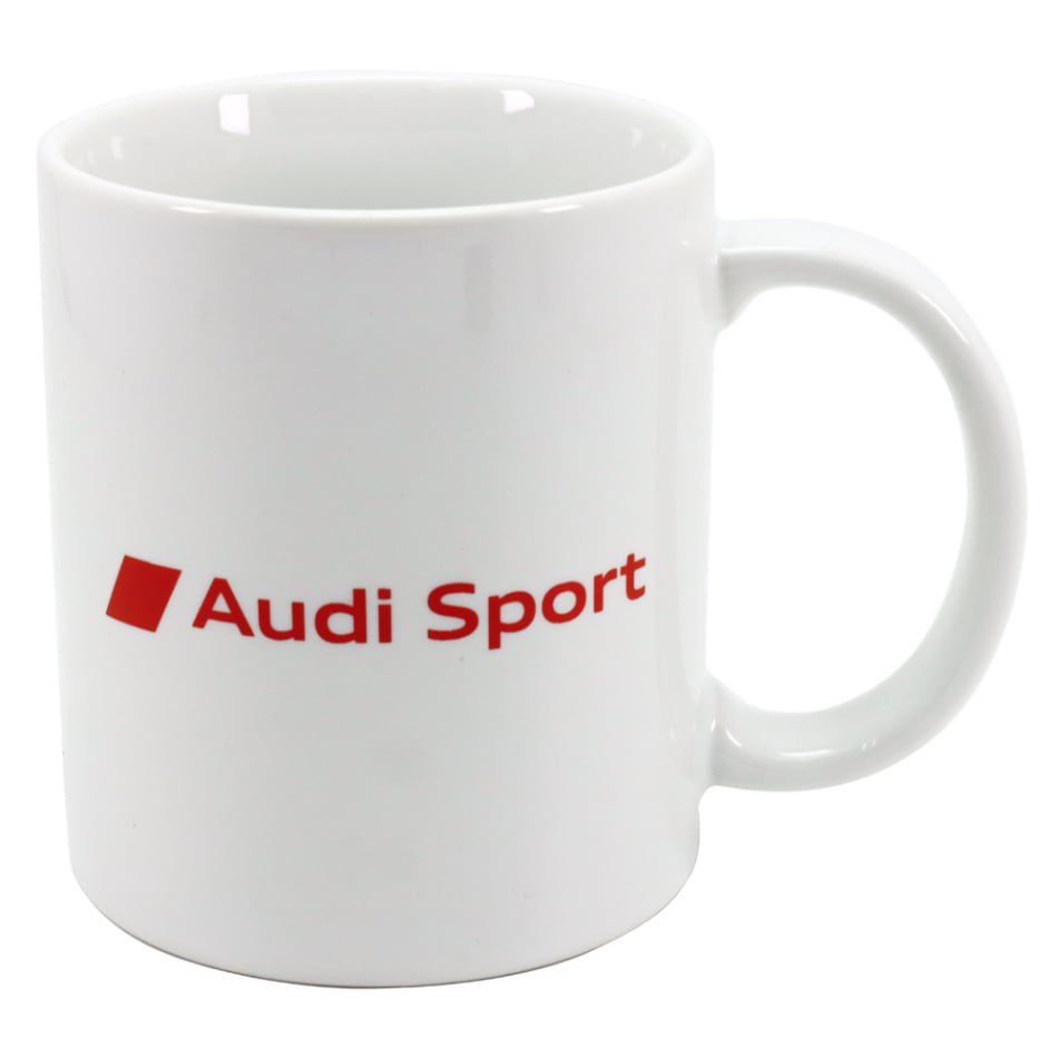 AUDI アウディ スポーツ レッド ロゴ マグカップ ホワイト