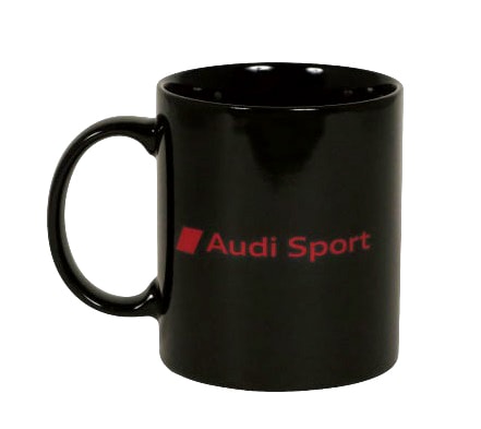 AUDI アウディ スポーツ レッド ロゴ マグカップ ブラック