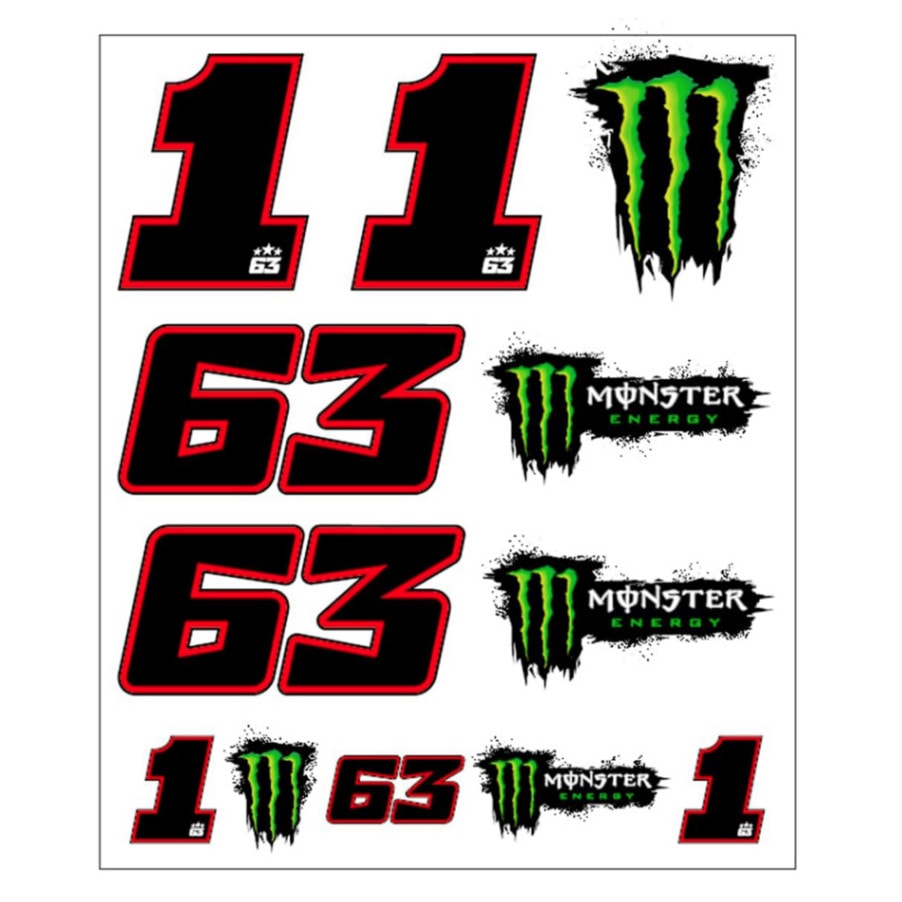 2024 フランチェスコ バニャイア モンスターエナジー ビッグ ステッカー セット