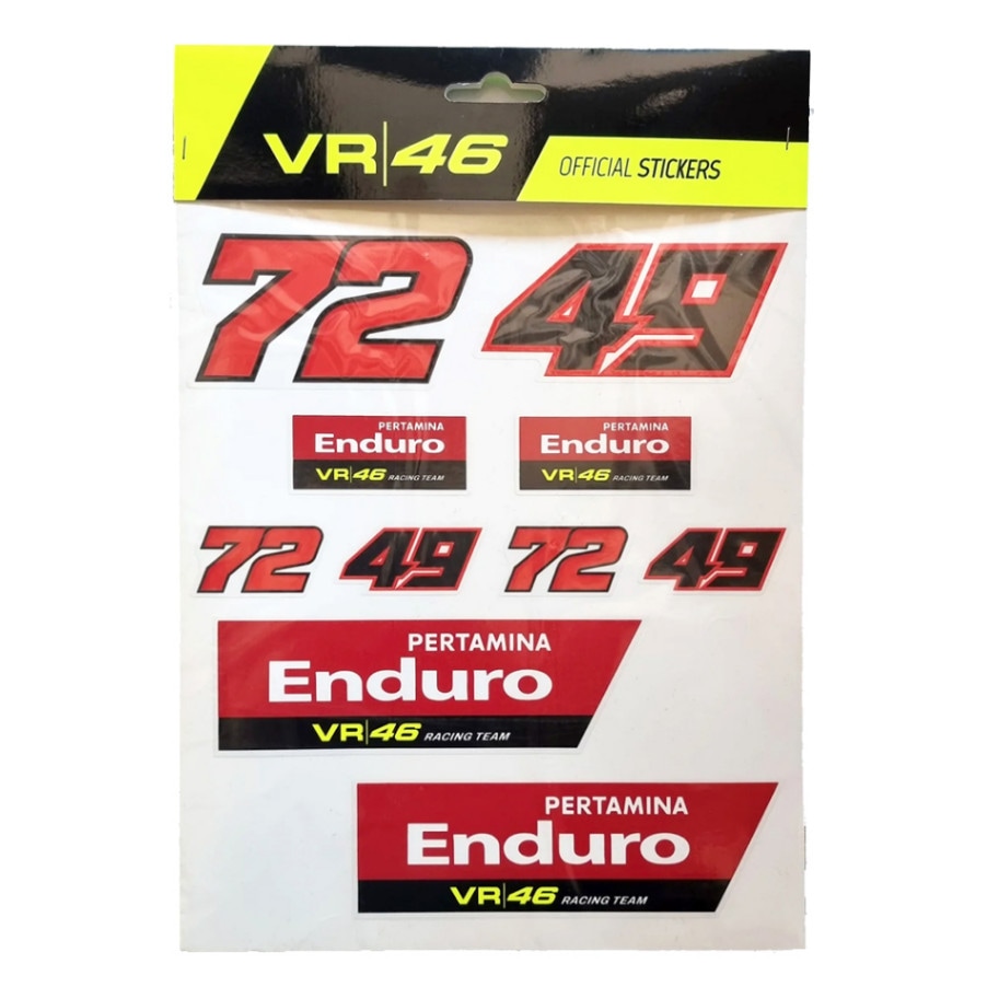 2024 バレンティーノ ロッシ プルタミナ エンデューロ VR46 レーシング チーム デュアル ライダース ラージ ステッカー セット
