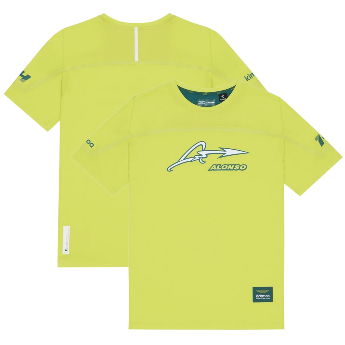 2024 kimoa アロンソ × アストンマーティン F1 ヒート シールド バンド Tシャツ ミントイエロー