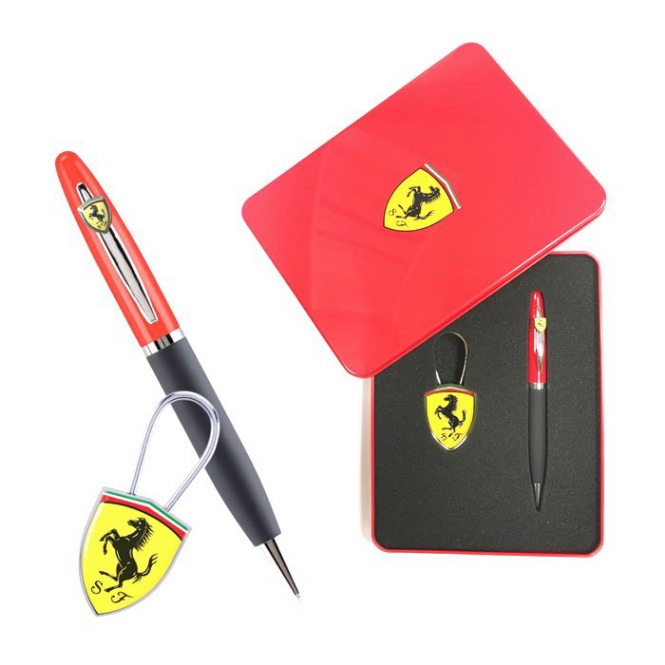 【新品・正規品】Ferrari 赤 ボールペン ケース付 新品・正規品】Ferrari 赤 ボールペン ケース付