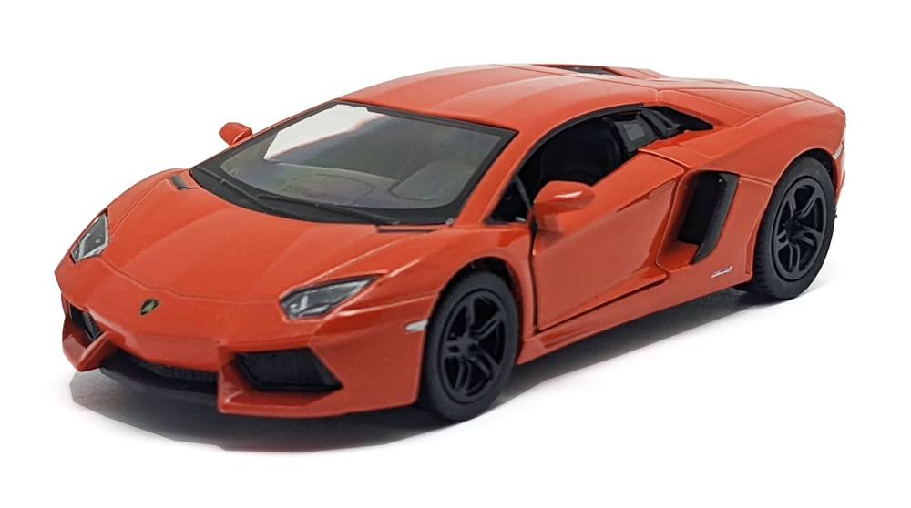 Kinsmart 1/36 ランボルギーニ アヴェンタドール LP 700-4 プルバックカー オレンジ