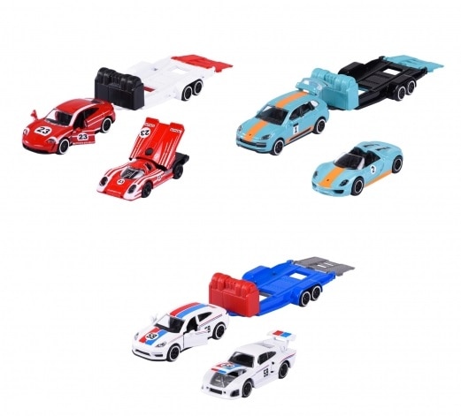 マジョレット 1/64 ポルシェ レース トレーラー ミニカー アソート 6台セット