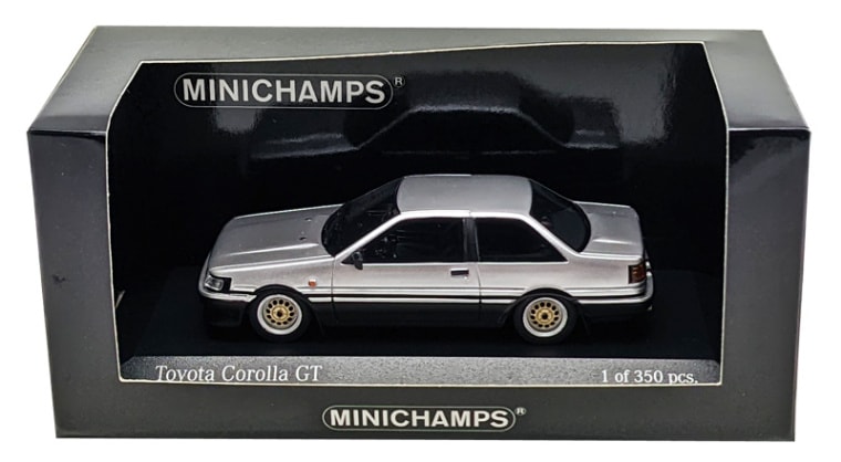 ミニチャンプス 1/43 トヨタ カローラ GT 1984 シルバー