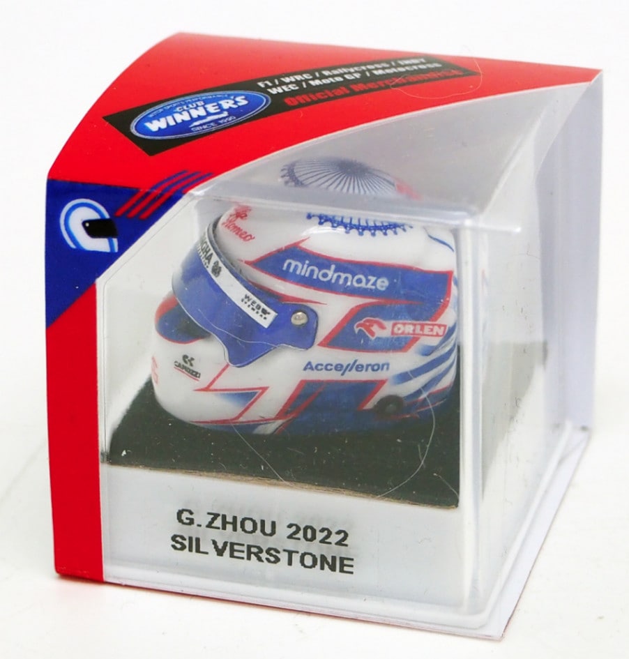 JF Creations 1/12スケール ヘルメット ジョウ グアンユー アルファロメオ F1 チーム 2022年 シルバーストーン仕様