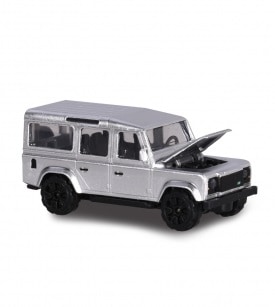 マジョレット 1/64 プレミアム ランドローバー ディフェンダー 110 シルバー コレクターズカード付