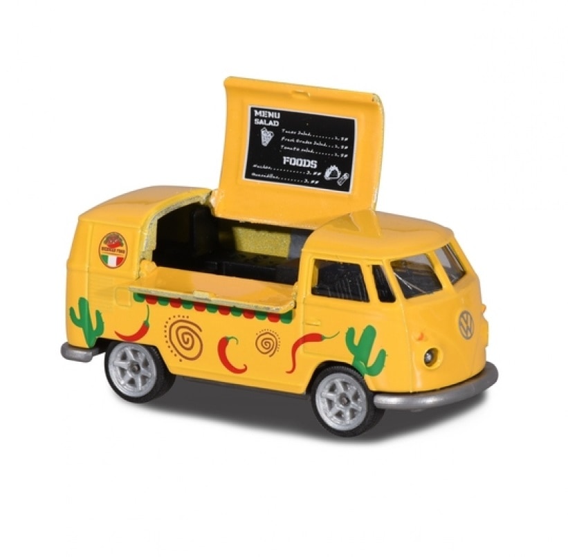 マジョレット 1/64 フォルクスワーゲン VW T1 フードトラック イエロー ボックス付き