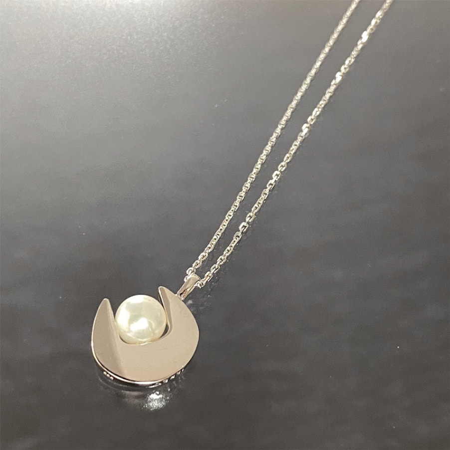 【 受注生産 14~21営業日でのお届け 】JEREV × 壱岐真珠 プラチナ スパナ × パール ペンダント ネックレス 真珠7.0-7.5mm pt900 / pt850