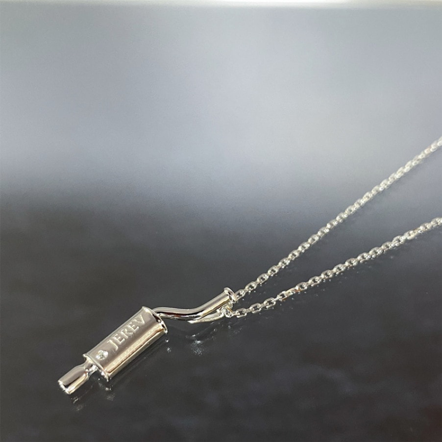 【 受注生産 14~21営業日でのお届け 】JEREV K18 マフラー ダイヤモンド ペンダントネックレス