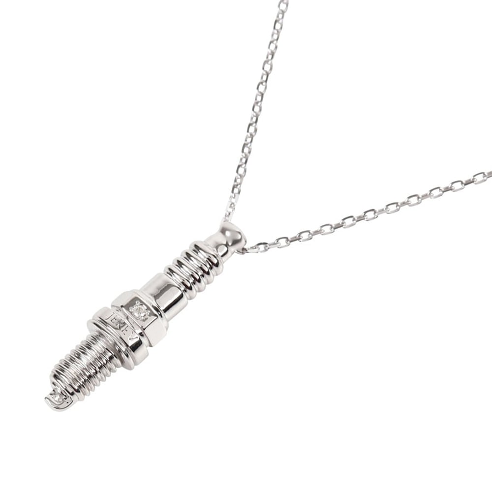 【 受注生産 14~21営業日でのお届け 】JEREV K18 スパークプラグ ペンダントネックレス ダイヤモンド
