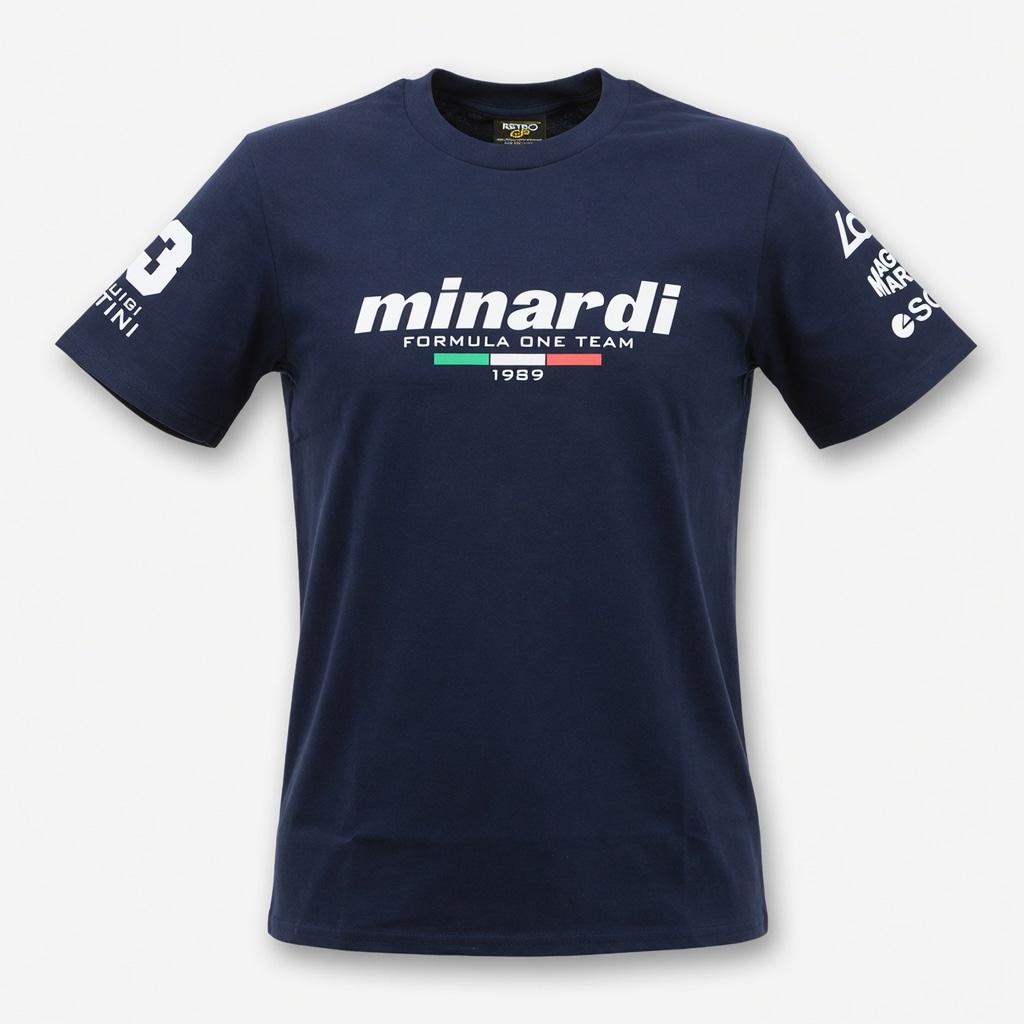 ミナルディ F1 チーム 191 #23 ピエルルイジ マルティニ Tシャツ ネイビー