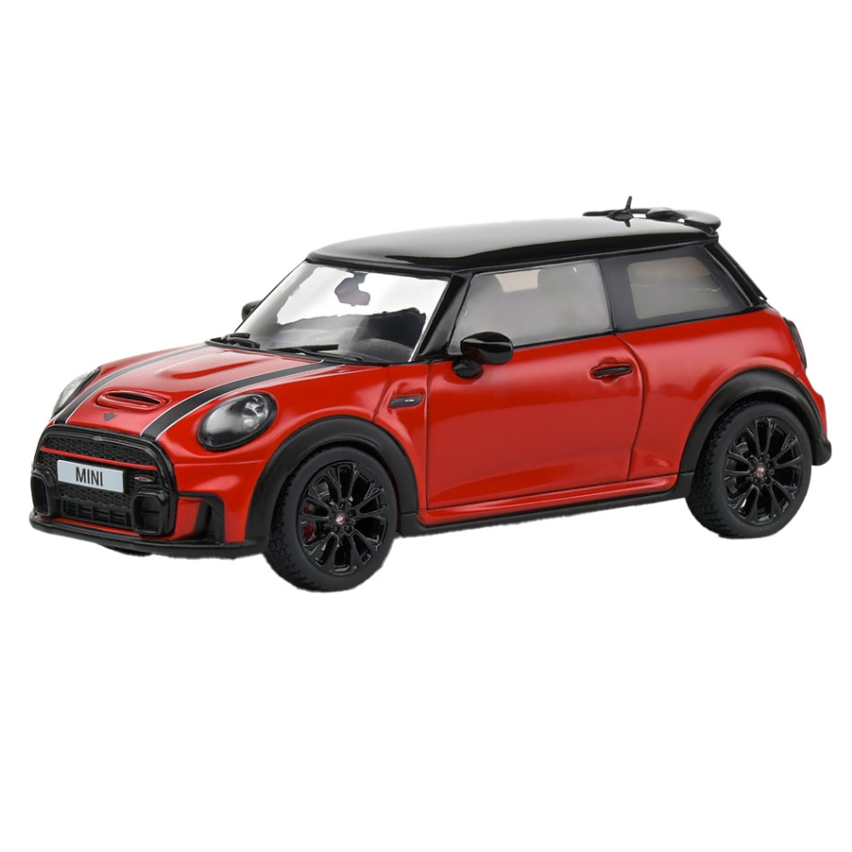 Solido 1/43 ミニ クーパー ジョン クーパー ワークス 2023年 モデルカー チリ レッドカー ポーラー シルバー