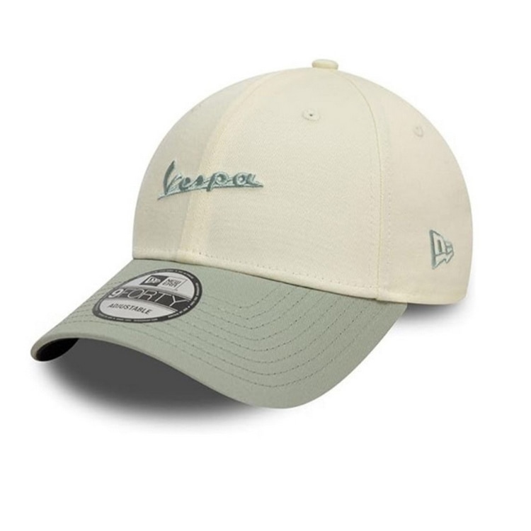 ベスパ NewEra 9FORTY サイドロゴ ベースボール キャップ ベージュ ブルー