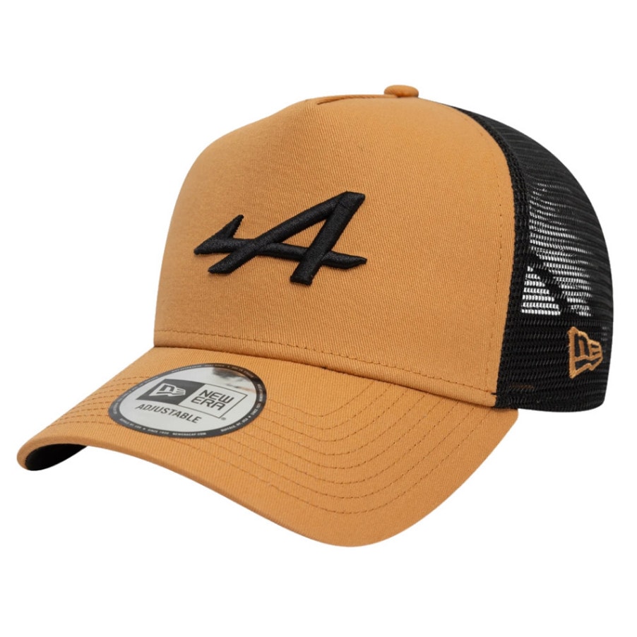 2025 アルピーヌ F1 チーム NewEra 9FORTY E-Frame シーズナル メッシュ ベースボール キャップ ダークベージュ