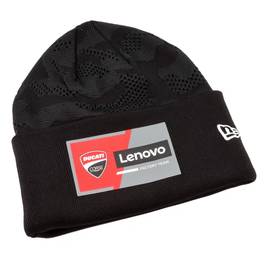2025 ドゥカティ DUCATI レノボ チーム New Era ブラック カモ ワイド カフ ビーニー
