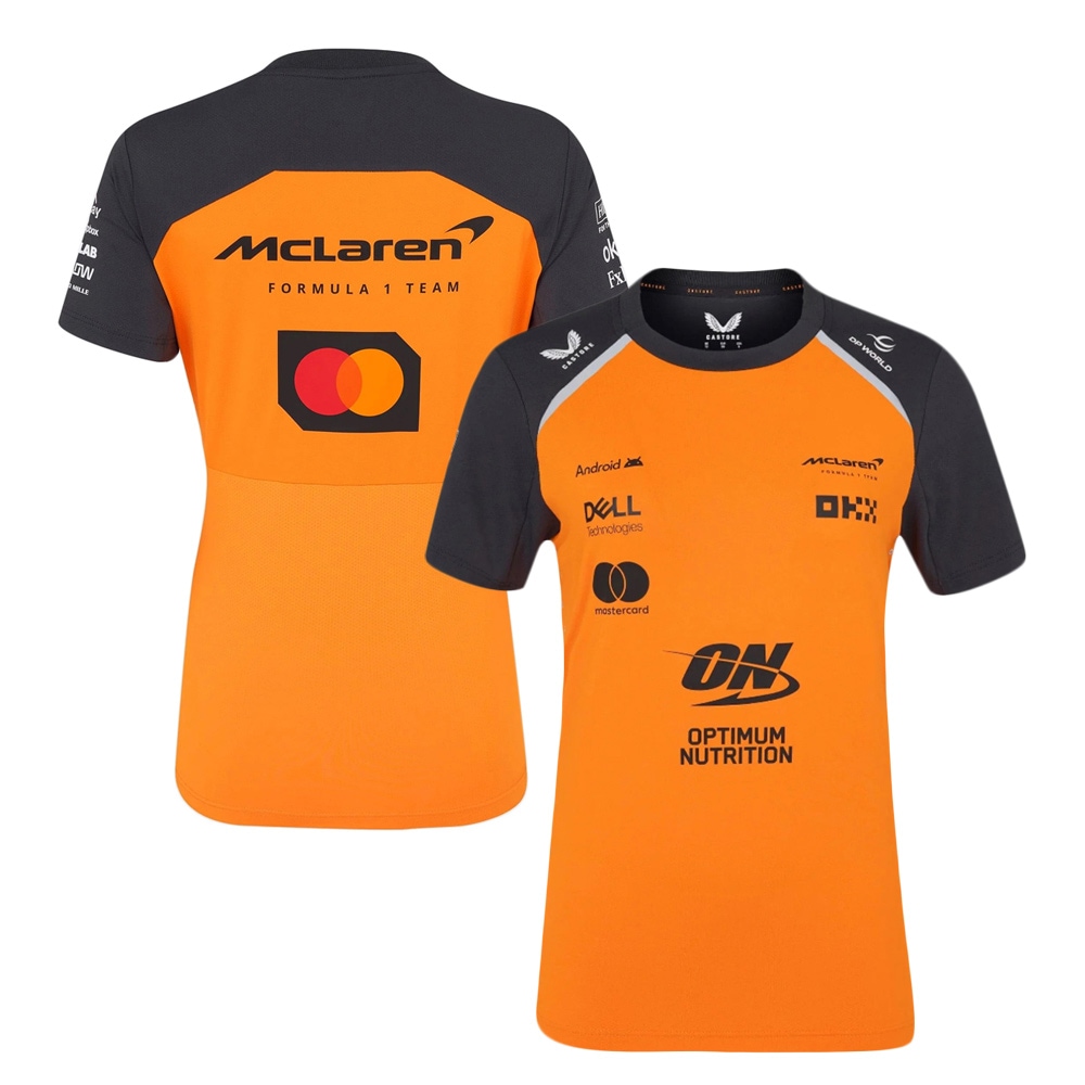 レディース 2025 マクラーレン F1 チーム Tシャツ オレンジ