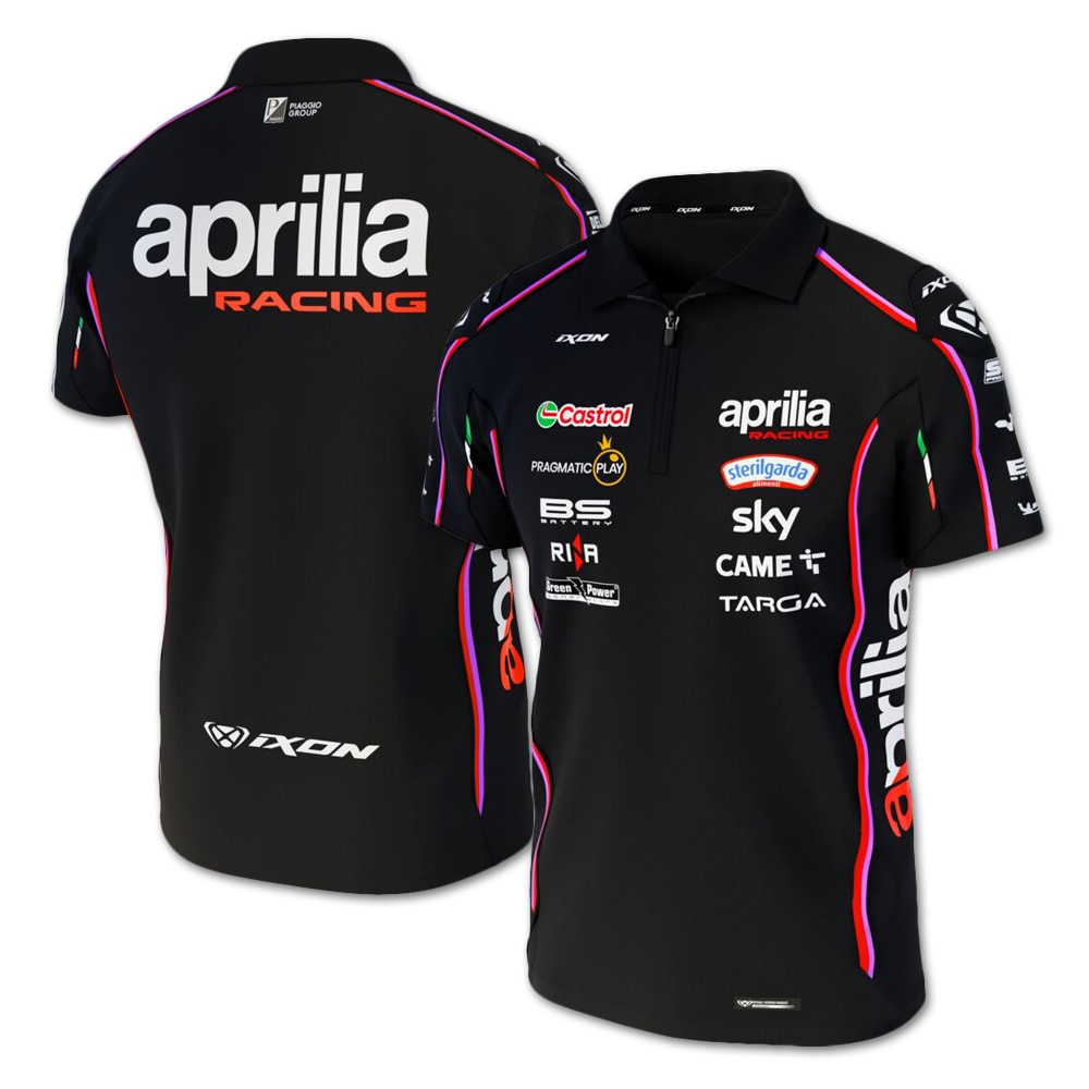 2025 アプリリア Aprilia レーシング チーム ポロシャツ ブラック