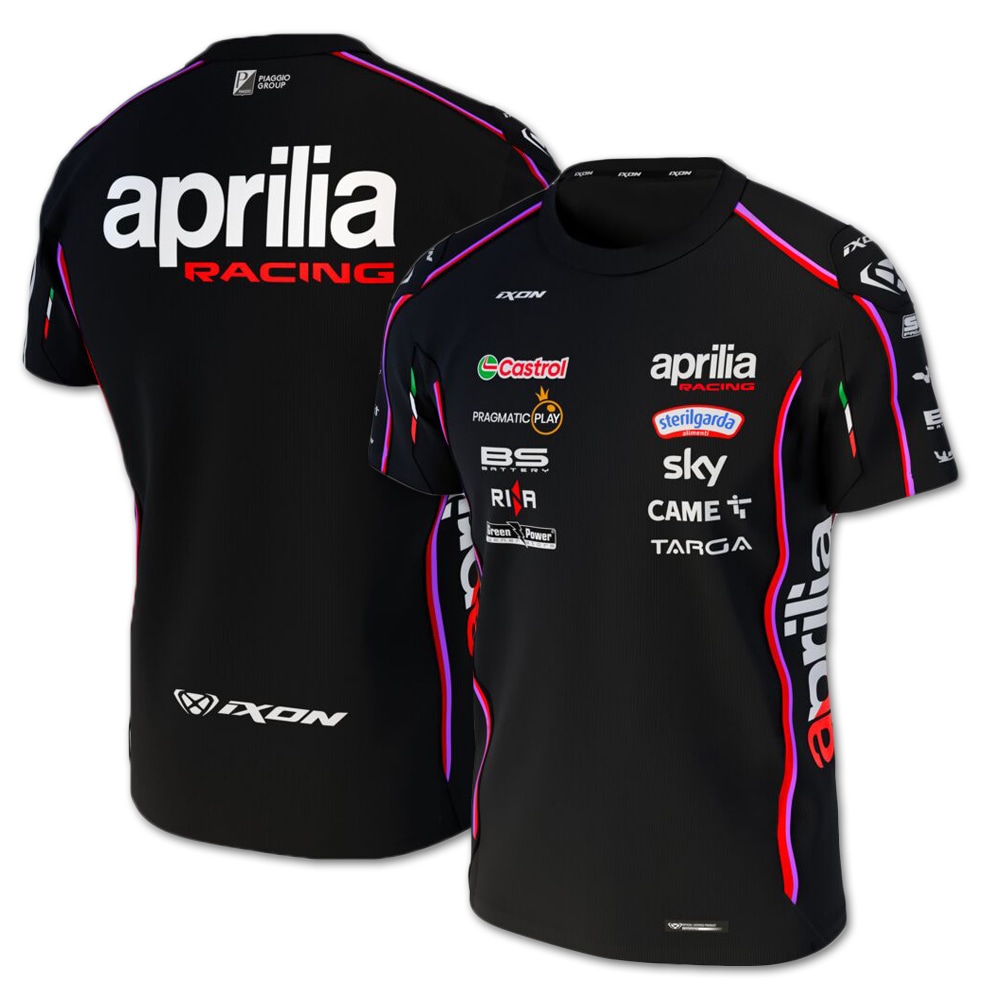 2025 アプリリア Aprilia レーシング チーム Tシャツ ブラック
