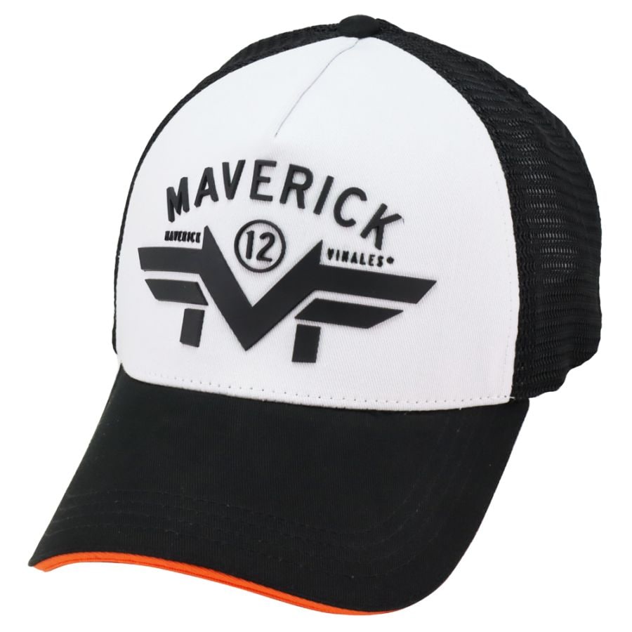 2025 MotoGP #12 マーベリック ビニャーレス メッシュ キャップ ホワイト ブラック