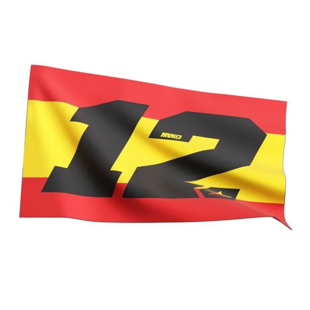 2025 マーベリック ビニャーレス #12 フラッグ レッド イエロー 120cm×80cm