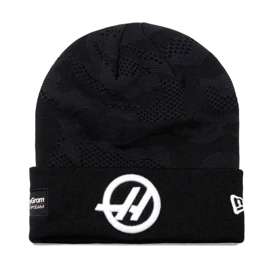 2025 マネーグラム ハース F1 チーム NewEra ブラック カモフラージュ カフ ビーニー