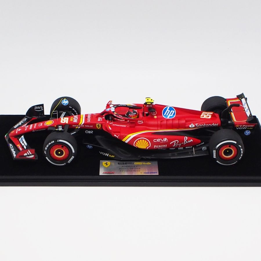 ルックスマート 1/18 スクーデリア フェラーリ SF-24 2024年 モナコGP 3位 カルロス サインツ
