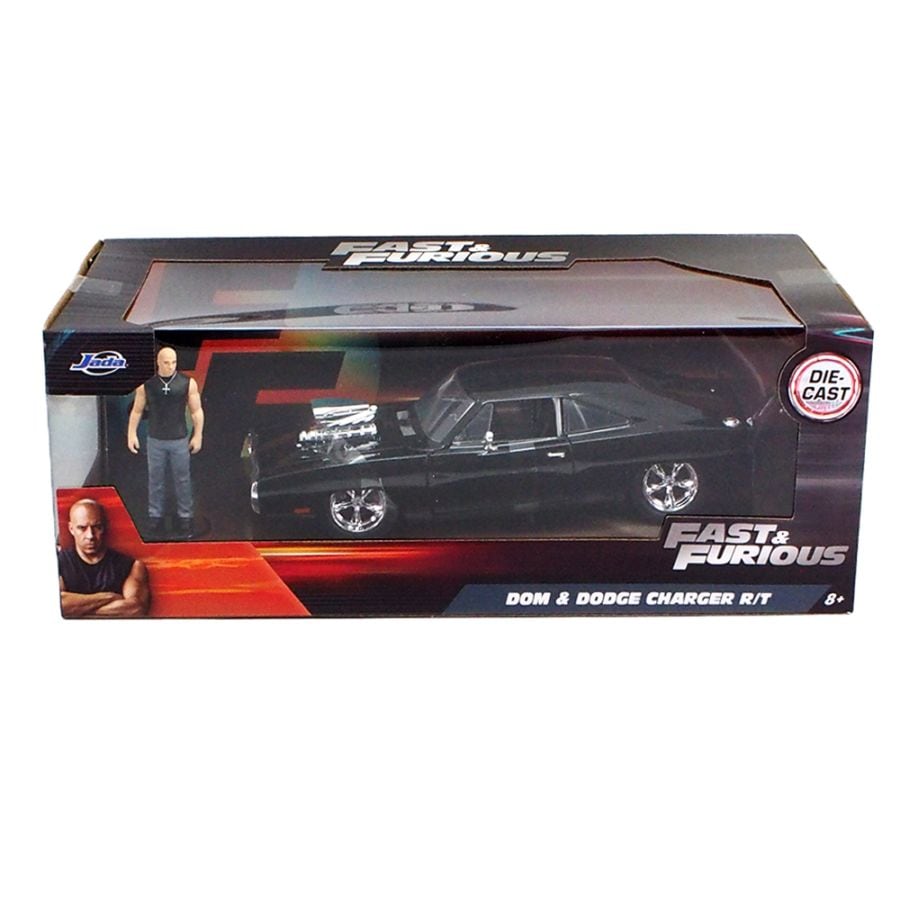 JADA 1/24 Fast & Furious ワイルドスピード ダッジ チャージャー R/T ブラック ドミニク フィギュア付 
