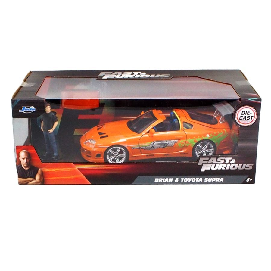 JADA 1/24 Fast & Furious ワイルドスピード トヨタ スープラ オレンジ ブライアン フィギュア付
