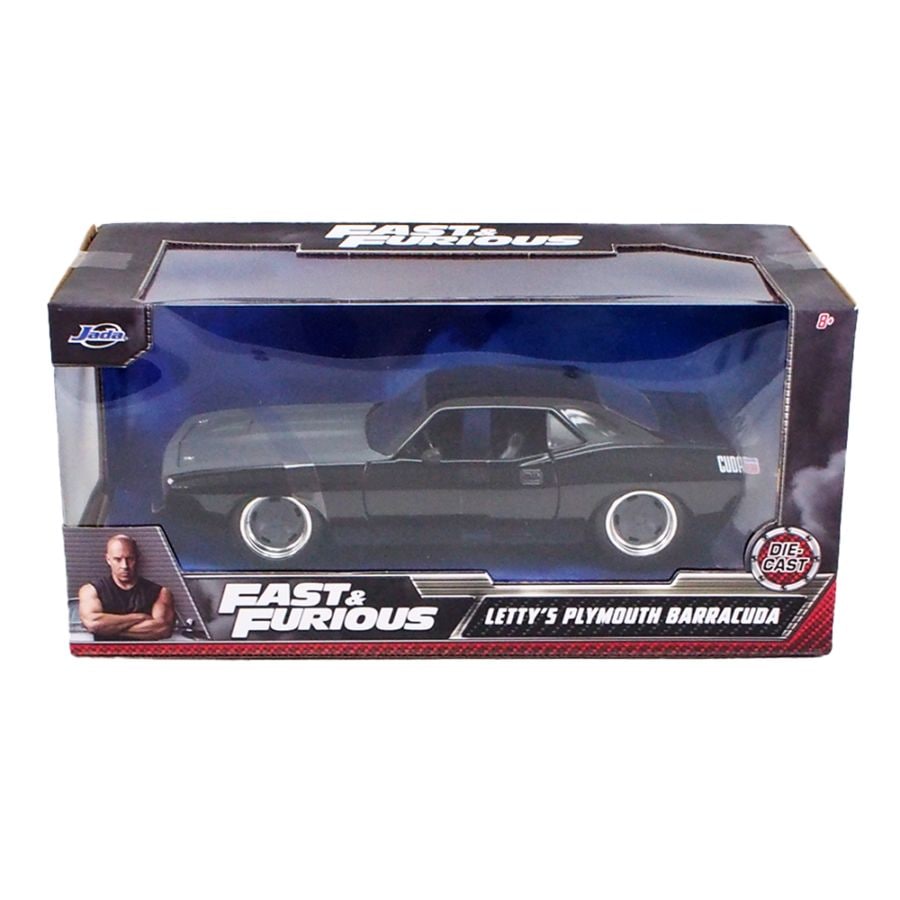 JADA 1/24 Fast & Furious ワイルドスピード スカイ ミッション プリムス バラクーダ マットグレー レティ