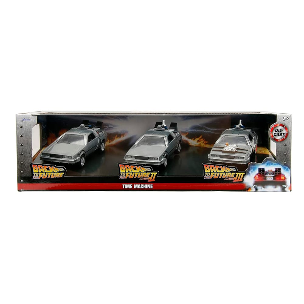JADA 1/32 B.T.T.F バック・トゥ・ザ・フューチャー パート 1.2.3 デロリアン 3台セット
